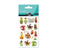 Maildor CY003O - GOMMETTES 3D Cooky - 1 planche 12x8 cm - 18 stickers - CHEVALIERS