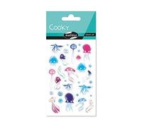Maildor CY099C - GOMMETTES 3D Cooky - 1 planche 12x8 cm - 31 stickers - MEDUSES