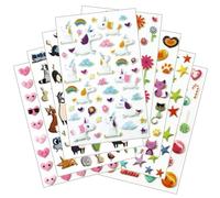 Maildor CY102C - GOMMETTES 3D Cooky - 8 planches 12x8 cm - 294 stickers - FANTAISIE, Méli Mélo