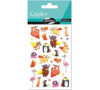 Maildor CY112C - GOMMETTES 3D Cooky - 1 planche 12x8 cm - 28 stickers - ANIMAUX SUPER-HEROS