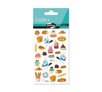 MY MANDARINE CY155Cpack - GOMMETTES 3D Cooky - LOT DE 10 planches 12x8 cm - 310 stickers - PATISSERIES
