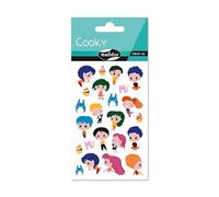 Maildor CY157Cpack - GOMMETTES 3D Cooky - LOT DE 10 planches 12x8 cm - 230 stickers - MANGA