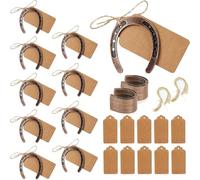 MaiLence Fer à cheval porte-bonheur - Petit fer à cheval - Décoration pour hôte - Cadeau - Fer à cheval porte-bonheur - Pendentif en papier kraft - Fer à cheval - Petits cadeaux pour invités, mariage