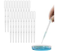 Mailfull 100 pièces Pipette en plastique jetable avec graduation Squeeze-Transfer Pipettes pour laboratoire, enfants et DIY Science Cosmétique (3 ml)
