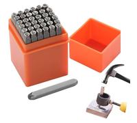 Mailfull 37 Pièces Tampon Lettre pour Argile 3 mm Poincon Metal a Frapper Alphabet A-Z et 0-9 pour Bricolage Sculpture Gaufrage sur Métal Bois Cuir