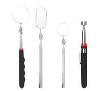 Mailfull Lot de 4 miroirs d'inspection télescopiques rotatifs à 360° avec poignées extensibles pour vérifier l'état du véhicule
