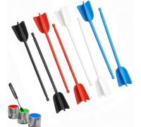 Mailfull Lot de 8 mélangeurs de peinture pour forets 1/4 réutilisables en résine époxy pour mélanger époxy, silicone, peinture, vernis céramique (multicolore)