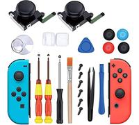 Mailink Joystick analogique 3D de rechange compatible avec manette Nintendo Switch Joy-Con - Comprend un tournevis Tri-Wing et Cross + 4 capuchons de joystick