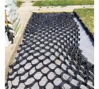 Maillage de sol perméable de 5 cm pour terrasse et allée extérieure pour stabilisation des allées et des pentes cellulaires (5 x 7 m) - et système de grille de gravier polyvalent