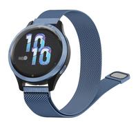 Maille Bracelet Vivoactive 4S,Remplacement souple pour bracelet de montre de 18mm pour montre intelligente Garmin Vivoactive 4S (40mm), Vivomove 3S (39mm) (Marine Bleu)