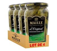 Maille Cornichons Extra Fins Cueillis Main Le Pot 220 g - Lot de 4