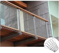 Maille de câble métallique en Acier Inoxydable 304, Maille de Garde-Corps Flexible for Balcon, escalier, Protection Contre Les Chutes (Taille : H1,3 x L2 m/)