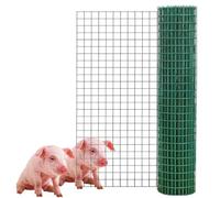 Maille De Clôture De Jardin, PVC Vert Enduit En Acier Galvanisé Soudé Mesh Métallique Rouleau Taille De Maille 3x3cm, Diamètre Du Fil 2mm Maille Métallique Lourd De Clôture(0.5x5m