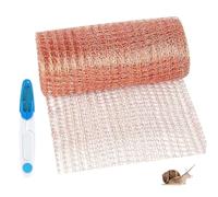 Maille De Cuivre De Antiparasitaire,12M*12.7CM Maille Cuivrée Flexible avec Ciseaux,Filet Cuivre Tricot,Grillage Anti Rongeur Bloqueur De Cuivre pour Insectes,Escargots,Maison,Jardin,Rongeur