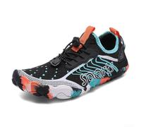 Maille de drainage pour chaussures de trail pour tous les sexes avec polyester à séchage rapide, semelle extérieure multidirectionnelle et technologie élastique No-Tie Fit (46 2476 Noir)
