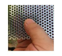 Maille en acier inoxydable, Feuille perforée de l'acier inoxydable 304 for la ventilation et sécurité, tailles multiples argentées(1mm Mesh,10x10cm)