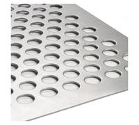 Maille en acier inoxydable, Maille perforée de feuille l'acier inoxydable 304 for des tailles multiples d'argent filtration ventilation(3mm Mesh,10x10cm)