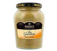 Maille Fins Gourmets Spécialité à la Moutarde Pointe d’Epices Bocal, Texture Généreuse et Onctueuse, 340g