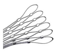 Maille Flexible De Corde D'acier Inoxydable, Maille De Câble Résistance Aux Chocs Maille Tissée En Métal Clôture De Jardin Polyvalente Filet De Cage Pour(Silver-3mm,1x2m)