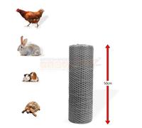 Maille hexagonale en vinyle galvanisé 13 mm, 0,5x25 m, fil 0,7 mm