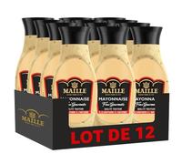 Maille Mayonnaise Squeeze Fin Gourmet Qualité Traiteur - lot de 12x405g | Mayonnaise Fin Gourmet Maille®, une recette élaborée à partir d'ingrédients de qualité dont la Moutarde de Dijon.