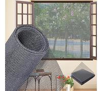 Maille Moustiquaire Fenêtre 150x350cm, Toile Moustiquaire Protection Contre Insecte Moustique Résistant aux UV Toile Moustiquaire pour Chat Fenêtre, Gris