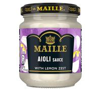 Maille Sauce Aioli à l'ail avec zeste de citron et poivre noir parfaite avec steak, poulet, poisson et légumes 185 g