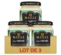 Maille Sauce Tartare au Piment de Cayenne - Lot de 3 pots de 185g
