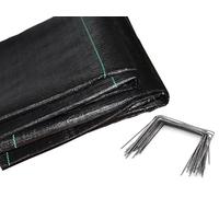 Maillestore Kit : Toile de paillage 130g/m² Noir + agrafes 130g/m² 1,25m x 100m Noir