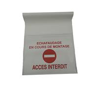 MAILLESTORE Pochette de Chantier 45cm - avec Rabat arrière Blanc 36.5 x 45cm avec Le Sens Interdit