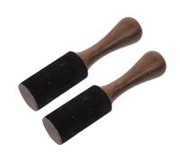 Maillet à Bol Chantant Tibétain 2 Pièces en Bois Foncé | Bâtonnet de Frappe, Accessoire de Relaxation, Usage Prière et Apaisement, Format Compact, Finition Foncée