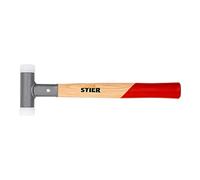 Maillet à frappe amortie STIER avec manche en hickory, UPE/nylon (65D/70D), Ø 30 mm, anti-rebond