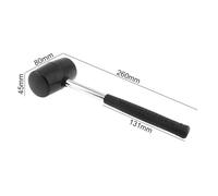 maillet caoutchouc Marteau en caoutchouc noir non élastique for carrelage avec tête ronde et manche antidérapant Outil à main de bricolage(260mm)