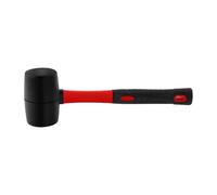 maillet caoutchouc Petit marteau maillet manche en fibre de verre marteau à double face maillet multifonctionnel en caoutchouc for piquets de tente de sol travail du bois(290mm)