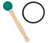 Maillet de Bol Chantant Cristal en Bois, Anneau Caoutchouc Vert | Bol Chantant Cristal, Finition Soignée, Élasticité, Pliable, Crée une Ambiance de Contemplation