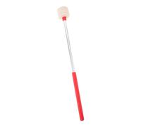Maillet de Grosse Caisse à Tête en Feutre en Acier Inoxydable Rouge | Poignée Lisse, Surface Polie, Construction sans Bavure, pour Orchestre et Enseignement, Professionnels et Étudiants