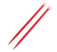 Maillet de Tambour à Double Tête en Feutre, Manche Érable Rouge | Percussions et Cymbales, Usage Pratique ou Parade, Tête Douce, Protège les Surfaces