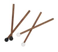 Maillet de Tambour à Langue en Acier, Tête de Marteau en Caoutchouc Durable, Manche en wengé, Instrument de Percussion pour Enfants de 16.5cm