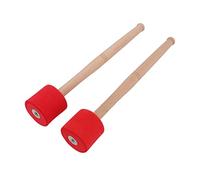 Maillet de Tambour en Mousse Basse, Baguette en Mousse Basse Durable pour Concert (Rouge)