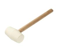 maillet en caoutchouc, 1 marteau en caoutchouc blanc avec manche bois for l'installation de carrelage, au sol, la décoration intérieure, les fournitures d'outils rénovation