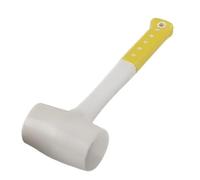 maillet en caoutchouc, 1 marteau en caoutchouc blanc robuste for carrelage céramique, colle plastique, diamètre 55 mm, 60, 70, avec manche antidérapant(55mm Diameter)