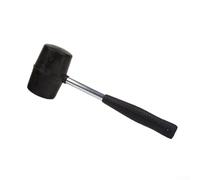 Maillet en caoutchouc avec poignée en acier, marteau anti-rebond absorbant les chocs pour piquets de tente de camping, installation de sol et nivellement du carrelage (400 g)