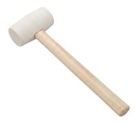 Maillet en caoutchouc blanc, marteau en caoutchouc avec poignée en bois à poignée confortable pour l'assemblage de meubles, travaux de bricolage