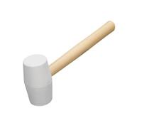 Maillet en Caoutchouc, Marteau d'installation en caoutchouc avec maillet en caoutchouc léger et tête blanc pour la construction de piquets de tente DIY Carrelage, Pose de Briques, 250g