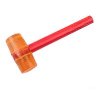 Maillet en caoutchouc transparent avec poignée en bois pour absorber les chocs, design pour sol pour installation de carrelage, construction, rénovation de maison, rouge, plusieurs tailles (750)