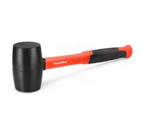 Maillet en Caoutchouc ValueMax 16oz/450g, Marteau à Tête en Caoutchouc Solide, Manche en Fibre de Verre, Marteau en Caoutchouc avec Poignée Souple, Idéal pour Carrelage/Pose de Briques/Entretien