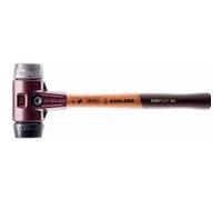 Maillet HALDER SIMPLEX Caoutchouc chargé / métal doux avec boîtier en fonte malléable et manche en bois - D=40 mm - 3029.040 G