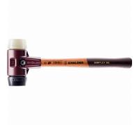 Maillet HALDER SIMPLEX Caoutchouc chargé / nylon avec boîtier en fonte malléable et manche en bois - D=80 mm - 3028.080