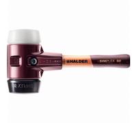 Maillet HALDER SIMPLEX Caoutchouc chargé / superplastique avec boîtier en fonte malléable et manche en bois - D=80 mm - Manche extra-court - 3027.082