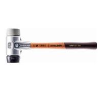 Maillet HALDER SIMPLEX Caoutchouc chargé / TPE moyen avec boîtier en aluminium et manche en bois - D=30 mm - 3123.030